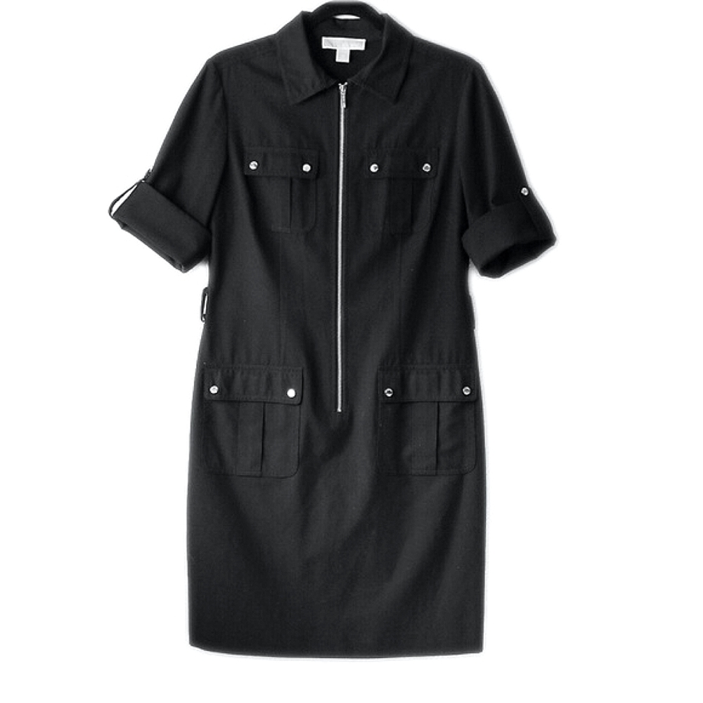Michael Kors Women's Black Shirt Dress EUC Size Medium